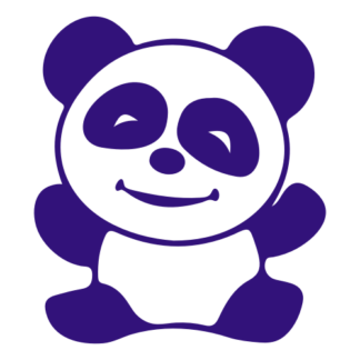 Happy Panda Decal (Purple)
